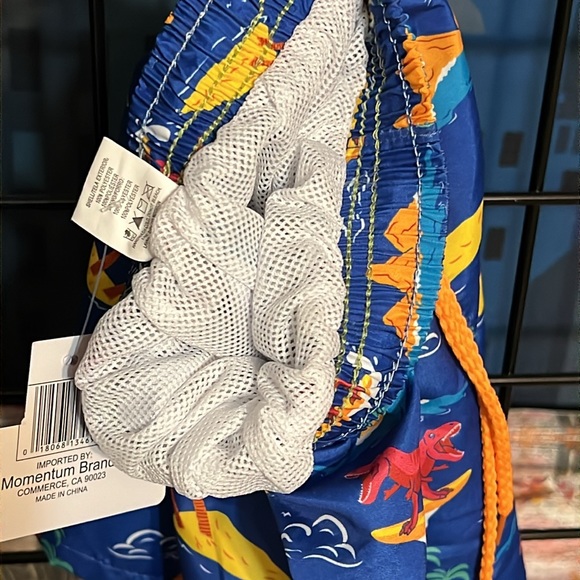 New Momentum Brand Dinosaur Print Boys Swim Trunks (C) - Picture 4 of 4